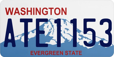 WA license plate ATE1153