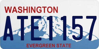 WA license plate ATE1157