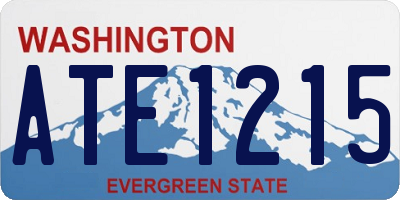 WA license plate ATE1215