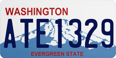 WA license plate ATE1329