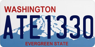 WA license plate ATE1330