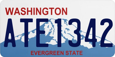 WA license plate ATE1342