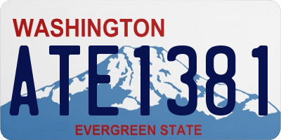 WA license plate ATE1381