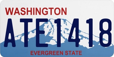 WA license plate ATE1418