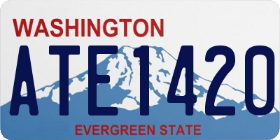WA license plate ATE1420