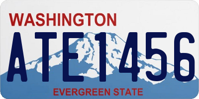 WA license plate ATE1456