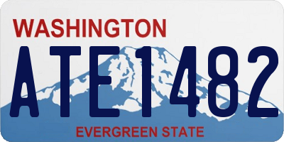 WA license plate ATE1482