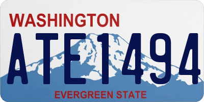 WA license plate ATE1494