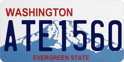 WA license plate ATE1560