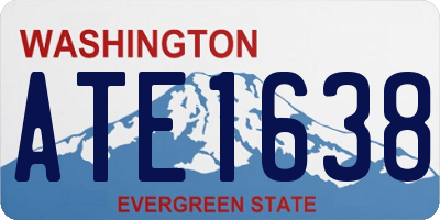 WA license plate ATE1638