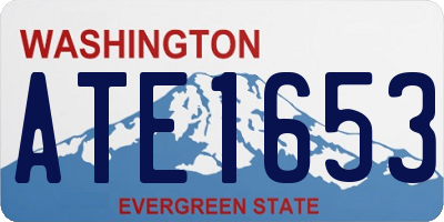 WA license plate ATE1653