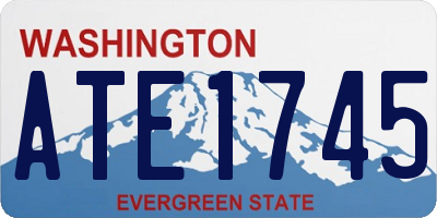 WA license plate ATE1745