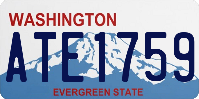 WA license plate ATE1759