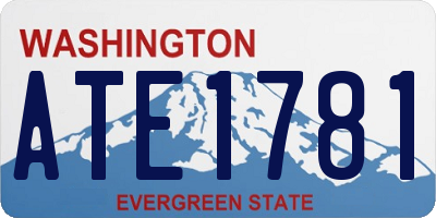 WA license plate ATE1781