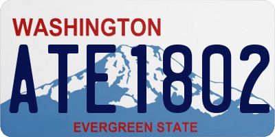 WA license plate ATE1802