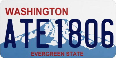 WA license plate ATE1806