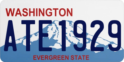 WA license plate ATE1929