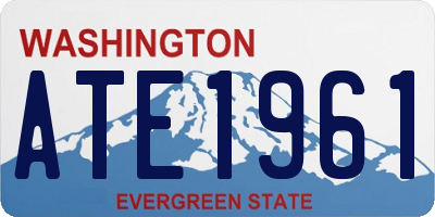 WA license plate ATE1961