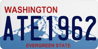 WA license plate ATE1962