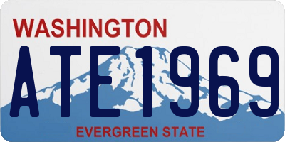WA license plate ATE1969