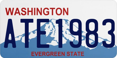 WA license plate ATE1983