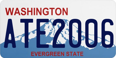 WA license plate ATE2006