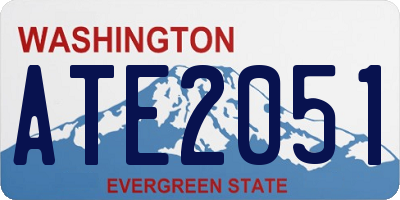 WA license plate ATE2051