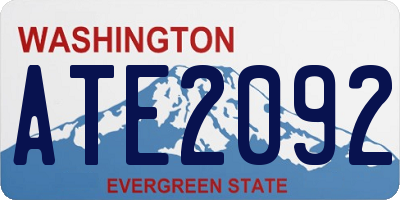 WA license plate ATE2092