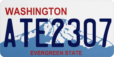 WA license plate ATE2307