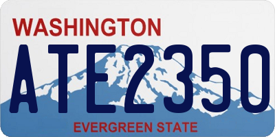 WA license plate ATE2350
