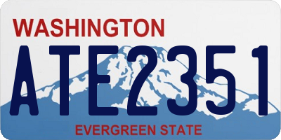 WA license plate ATE2351
