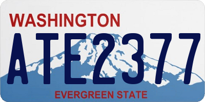 WA license plate ATE2377