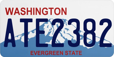 WA license plate ATE2382