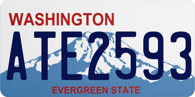WA license plate ATE2593