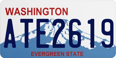 WA license plate ATE2619