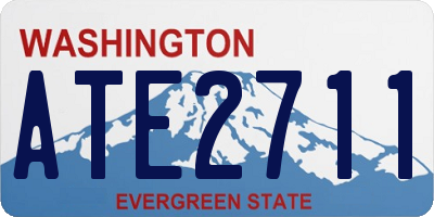 WA license plate ATE2711