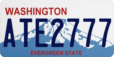 WA license plate ATE2777