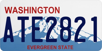 WA license plate ATE2821