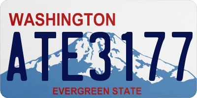 WA license plate ATE3177