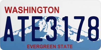 WA license plate ATE3178