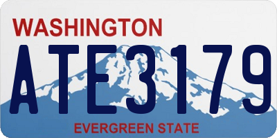 WA license plate ATE3179