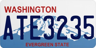 WA license plate ATE3235