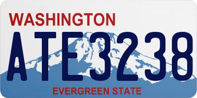 WA license plate ATE3238