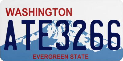 WA license plate ATE3266