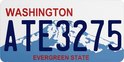 WA license plate ATE3275