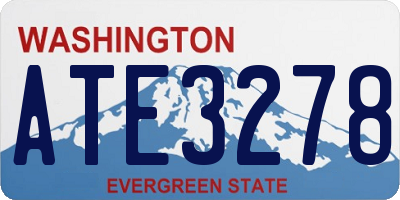 WA license plate ATE3278