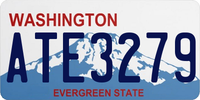 WA license plate ATE3279