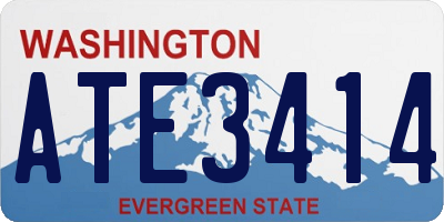 WA license plate ATE3414