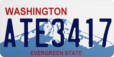 WA license plate ATE3417