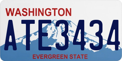 WA license plate ATE3434